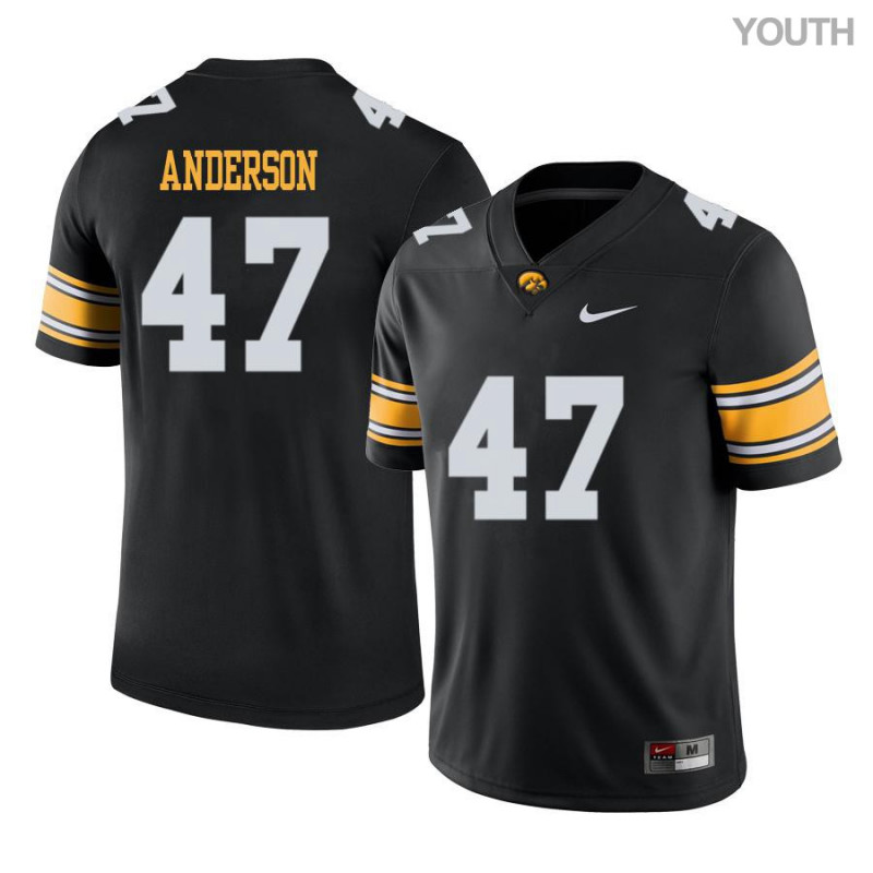 Youth Iowa Hawkeyes NCAA #47 Nick Anderson Black Authentic Nike Alumni Stitched College Football Jersey IO34Z71MB